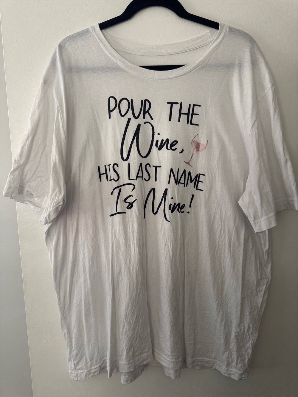 White Bridal Graphic Women’s T-Shirt - 'Pour The Wine'